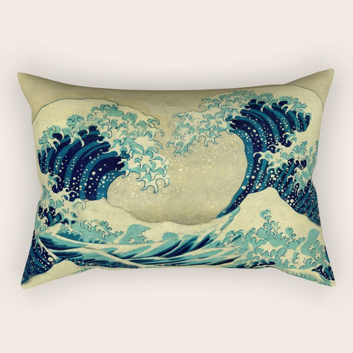 The Great Blue Embrace at Yama Rectangular Pillow Gallery Image 2