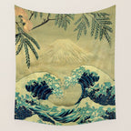 The Great Blue Embrace at Yama Wall Tapestry Gallery Image 4
