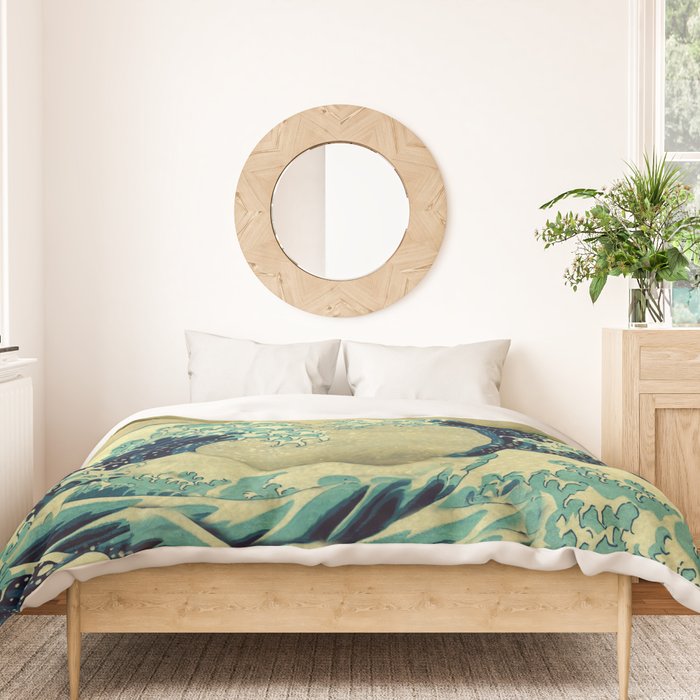 The Great Blue Embrace at Yama Duvet Cover Gallery Image 3