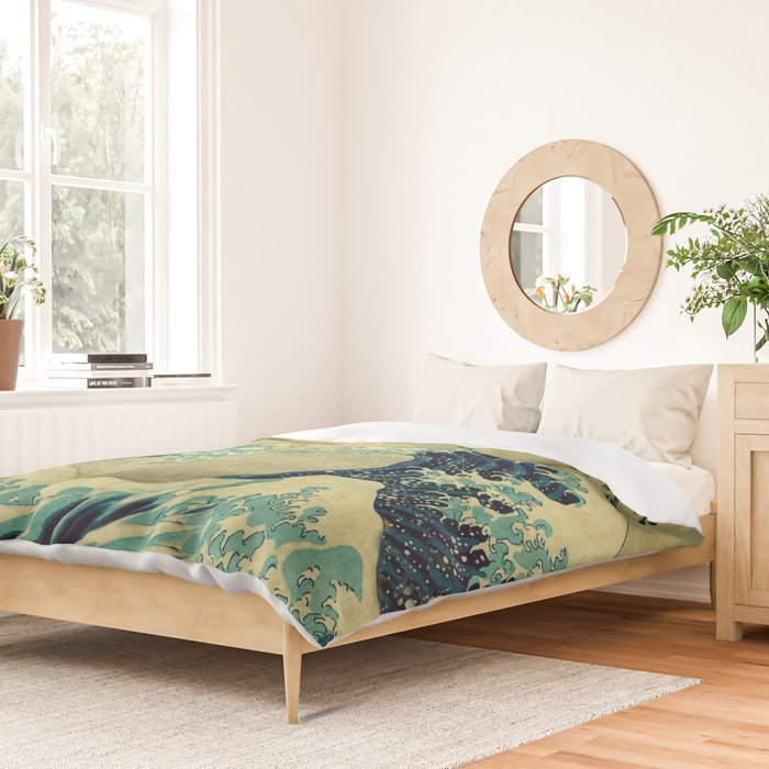 The Great Blue Embrace at Yama Duvet Cover Gallery Image 2