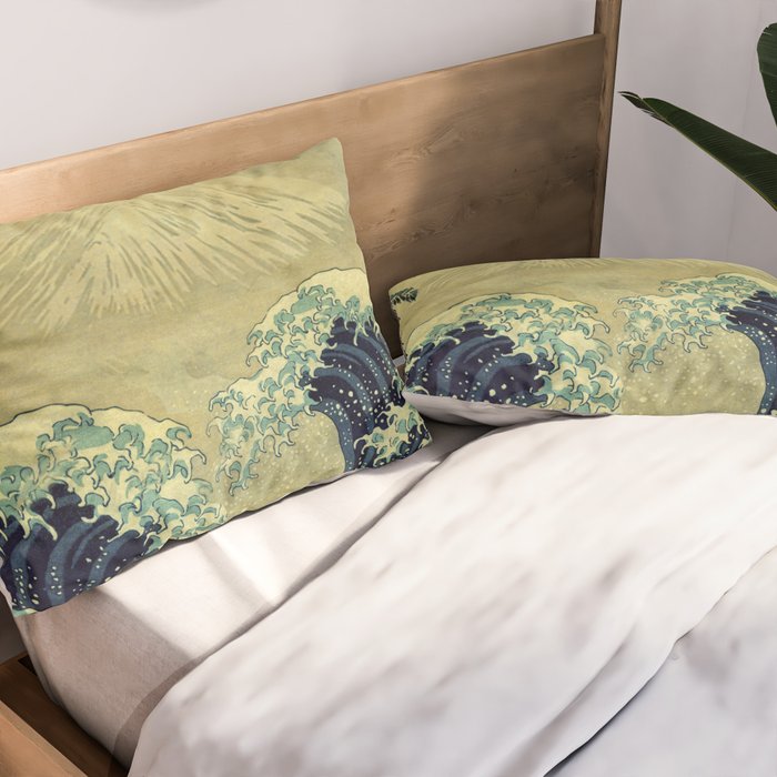 The Great Blue Embrace at Yama Pillow Sham Gallery Image 2