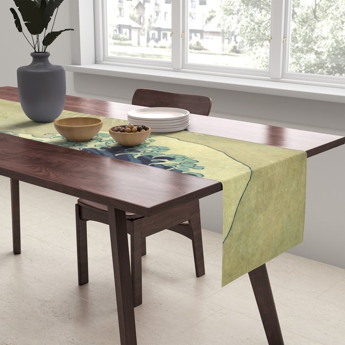 The Great Blue Embrace at Yama Table Runner Gallery Image 2