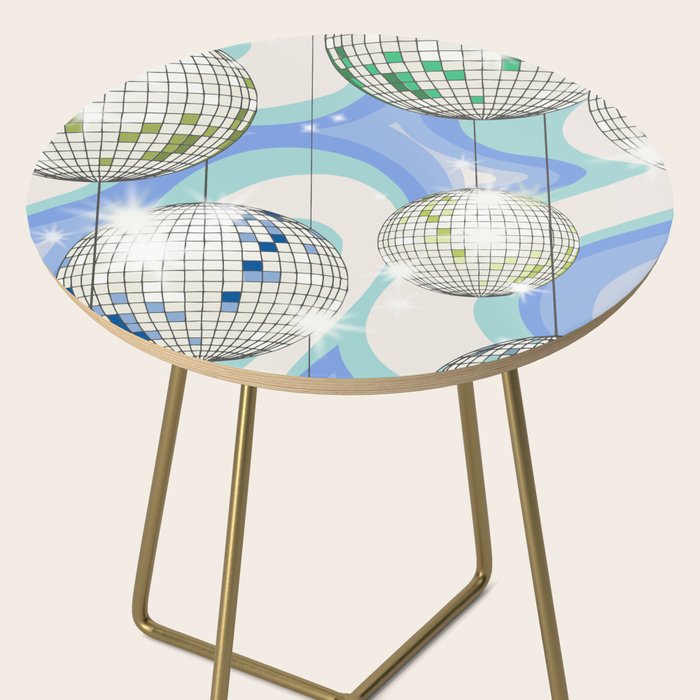 Groovy Party disco ball blue Side Table Gallery Image 2