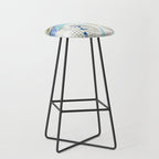 Groovy Party disco ball blue Stool Gallery Image 1