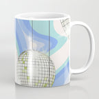 Groovy Party disco ball blue Coffee Mug Gallery Image 1