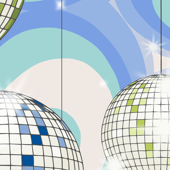 Groovy Party disco ball blue Coffee Mug Gallery Image 2