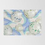 Groovy Party disco ball blue Rug Gallery Image 2