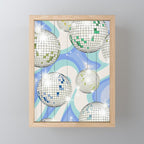 Groovy Party disco ball blue Mini Art Print Gallery Image 1