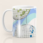 Groovy Party disco ball blue Coffee Mug Gallery Image 3