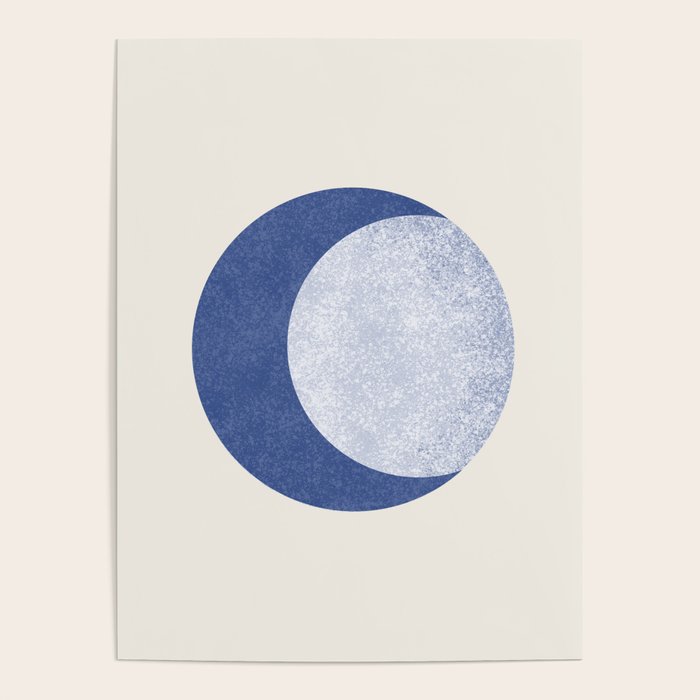 Moon Crescent - Blue Poster Gallery Image 1