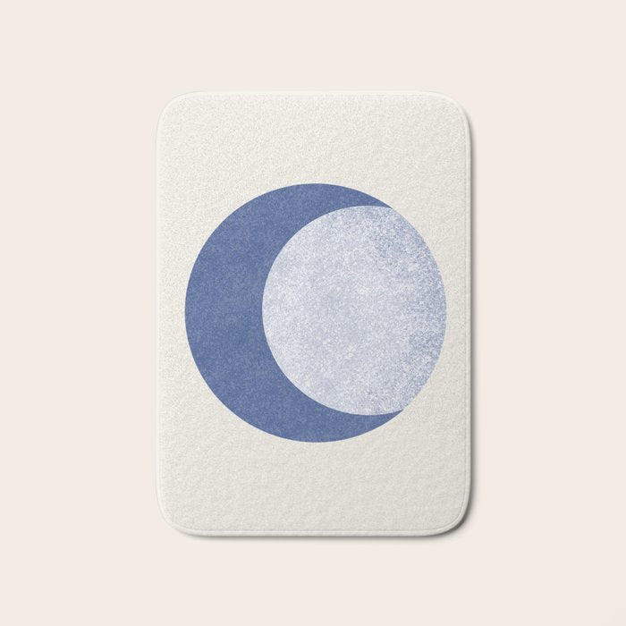Moon Crescent - Blue Bath Mat Gallery Image 1