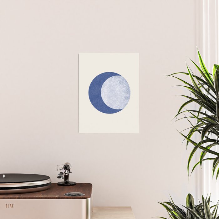 Moon Crescent - Blue Poster Gallery Image 2
