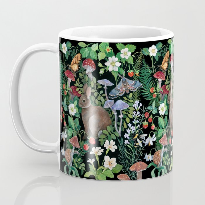 Rabbit and Strawberry Garden Coffee Mug Gallery Image 3