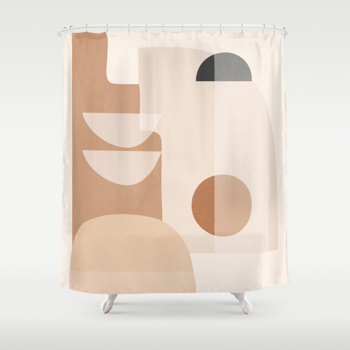 Abstract Minimal Shapes 5 Shower Curtain Gallery Image 1