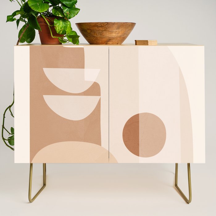 Abstract Minimal Shapes 5 Credenza Gallery Image 1