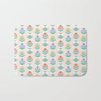 Block Print Flowers in Primary Bath Mat Gallery Image 1