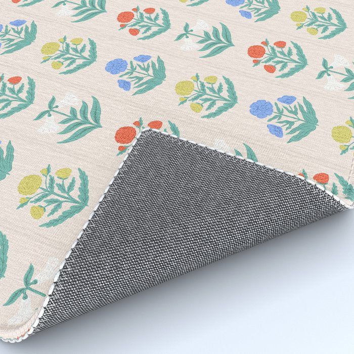 Block Print Flowers in Primary Rug Gallery Image 4