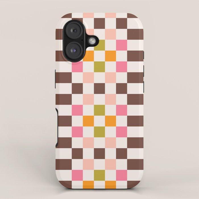 Checkerboard - Warm Colors iPhone Case Gallery Image 1
