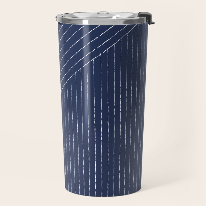 Lines (Navy) Travel Mug Gallery Image 2