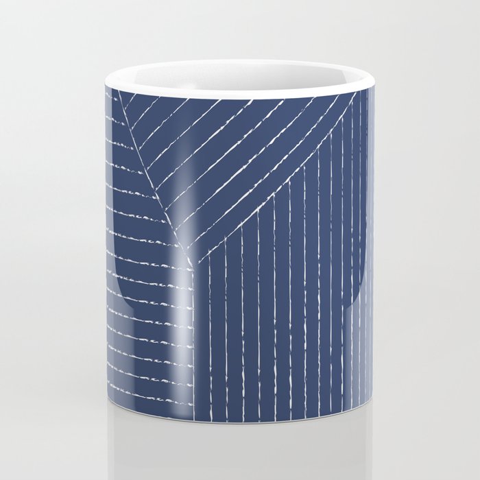 Lines (Navy) Coffee Mug Gallery Image 4
