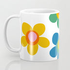 Cheerful Maisie Flowers Colorful Floral Pattern on Pink Coffee Mug Gallery Image 3