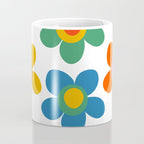 Cheerful Maisie Flowers Colorful Floral Pattern on Pink Coffee Mug Gallery Image 4