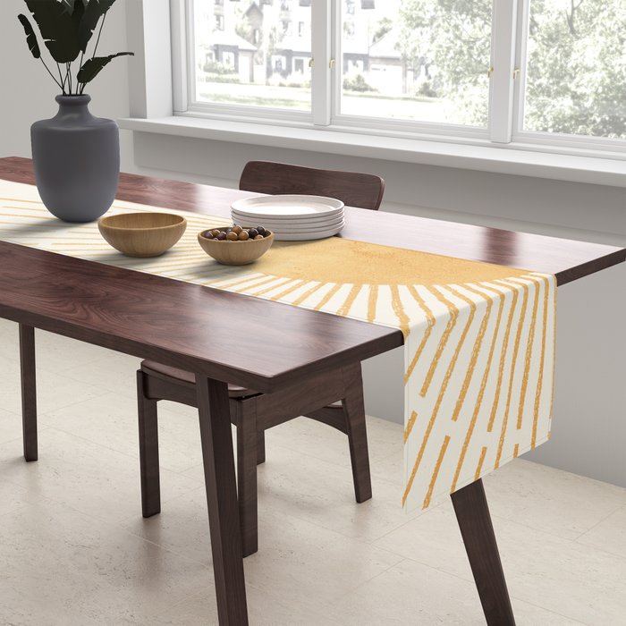 Boho Sun no. 8 Yellow Table Runner Gallery Image 2