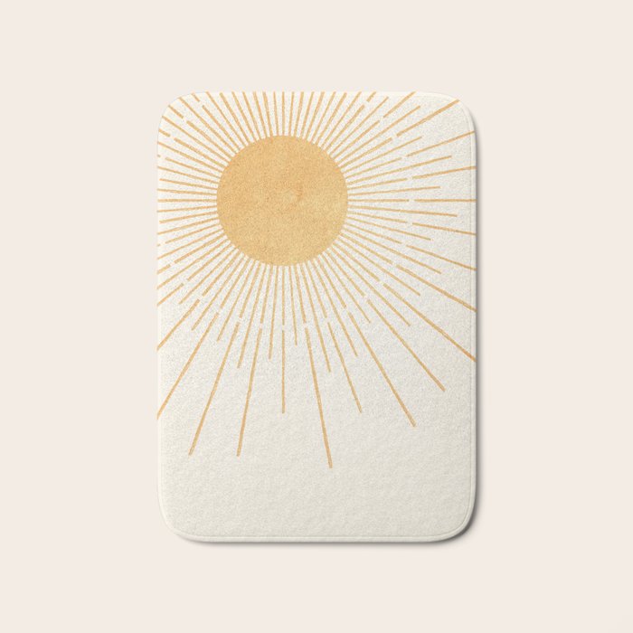 Boho Sun no. 8 Yellow Bath Mat Gallery Image 1