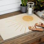 Boho Sun no. 8 Yellow Outdoor Rug Gallery Image 2