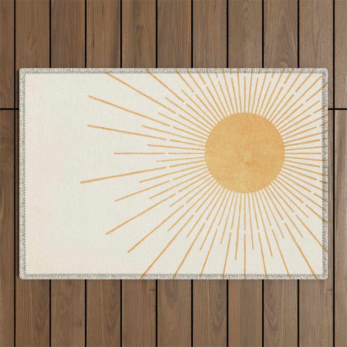 Boho Sun no. 8 Yellow Outdoor Rug Gallery Image 1