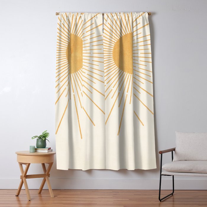 Boho Sun no. 8 Yellow Window Curtain Gallery Image 5