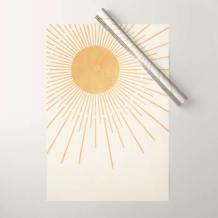 Boho Sun no. 8 Yellow Wrapping Paper Gallery Image 1
