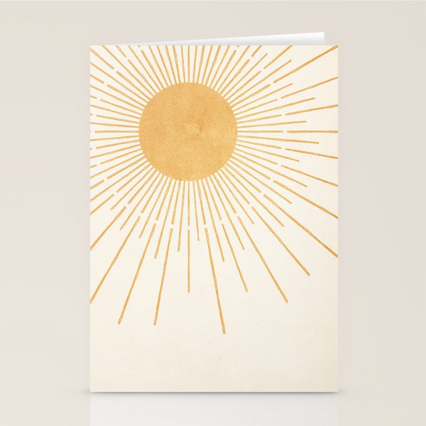 Boho Sun no. 8 Yellow Stationery Card Gallery Image 2