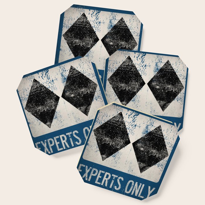 Ski Patrol Experts Only Double Black Diamond 2 Coaster Gallery Image 1