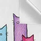 Rainbow of Cats Funny Whimsical Animals Wall Tapestry Gallery Image 3