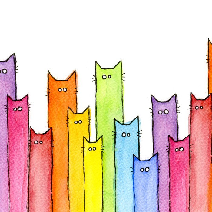 Rainbow of Cats Funny Whimsical Animals Coffee Mug Gallery Image 2