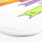 Rainbow of Cats Funny Whimsical Animals Bath Mat Gallery Image 3