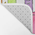 Rainbow of Cats Funny Whimsical Animals Bath Mat Gallery Image 2