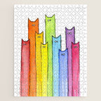 Rainbow of Cats Funny Whimsical Animals Jigsaw Puzzle Gallery Image 1