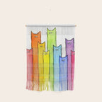 Rainbow of Cats Funny Whimsical Animals Wall Hanging Gallery Image 1