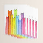 Rainbow of Cats Funny Whimsical Animals Wrapping Paper Gallery Image 3