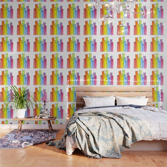 Rainbow of Cats Funny Whimsical Animals Wallpaper Gallery Image 3