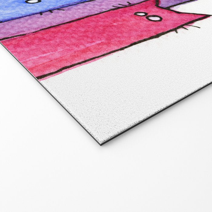 Rainbow of Cats Funny Whimsical Animals Welcome Mat Gallery Image 2