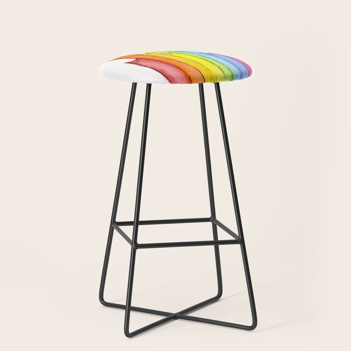Rainbow Of Cats Funny Whimsical Animals Stool