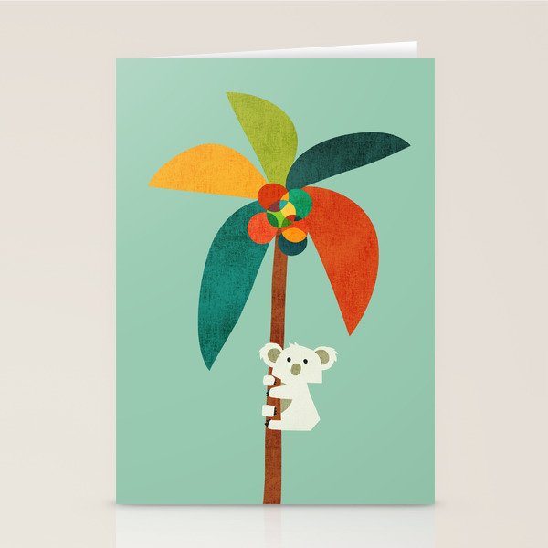 Koala on Coconut Tree Stationery Card Gallery Image 1