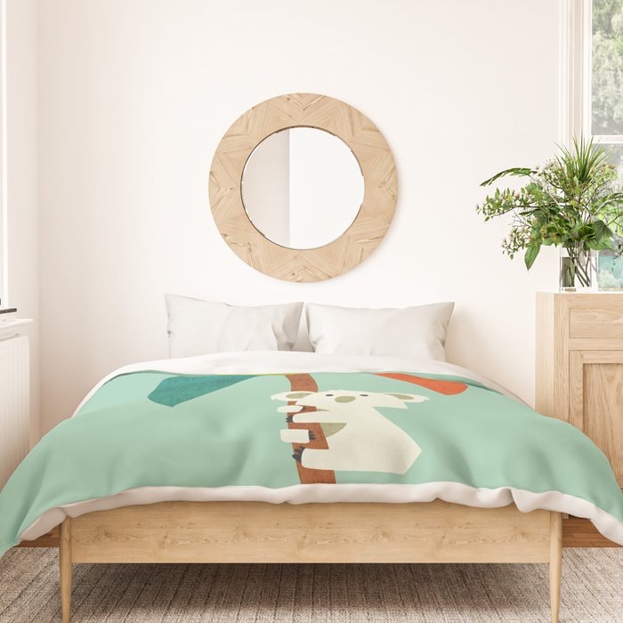 Koala on Coconut Tree Duvet Cover Gallery Image 3