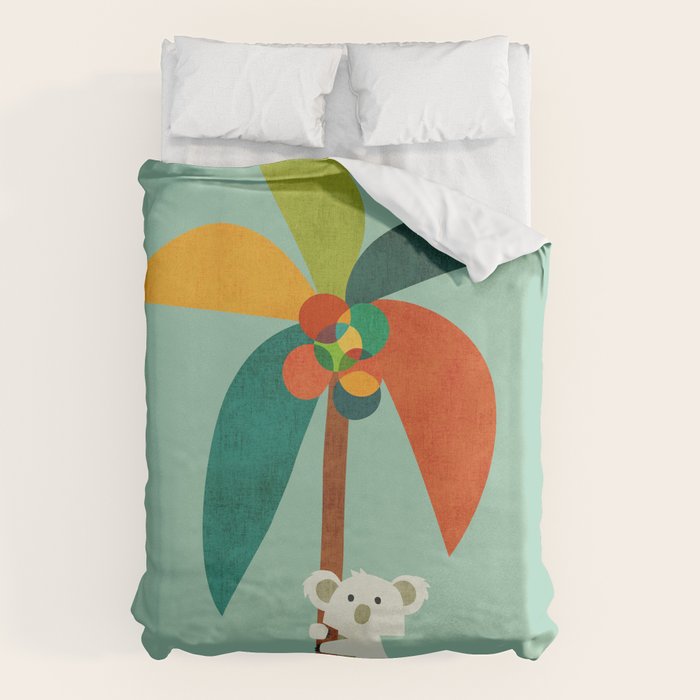 Koala on Coconut Tree Duvet Cover Gallery Image 6