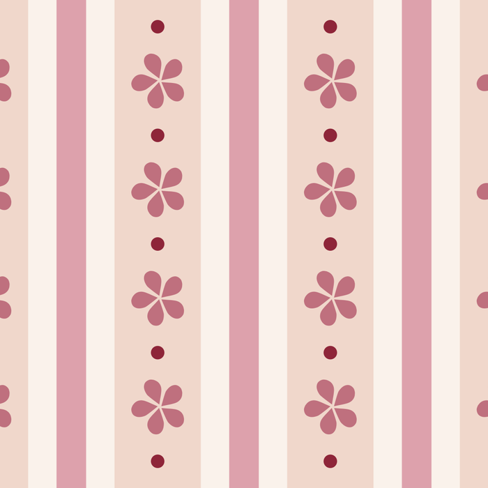Pink Stripes And Flowers Coffee Mug Gallery Image 2
