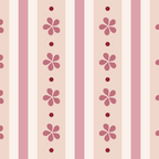 Pink Stripes And Flowers Coffee Mug Gallery Image 2