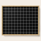 Grid Pattern Line Stripe Black and White Minimalist Geometric Stripes Lines Drawing Serving Tray Gallery Image 1